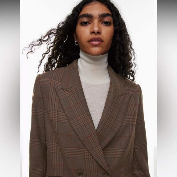 NWT Aritzia Destiny Blazer in Plaid - Picture 2 of 8